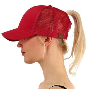 2019 GLAMOUR PONYTAIL MESSY BUN TRUCKERS CAP HAT